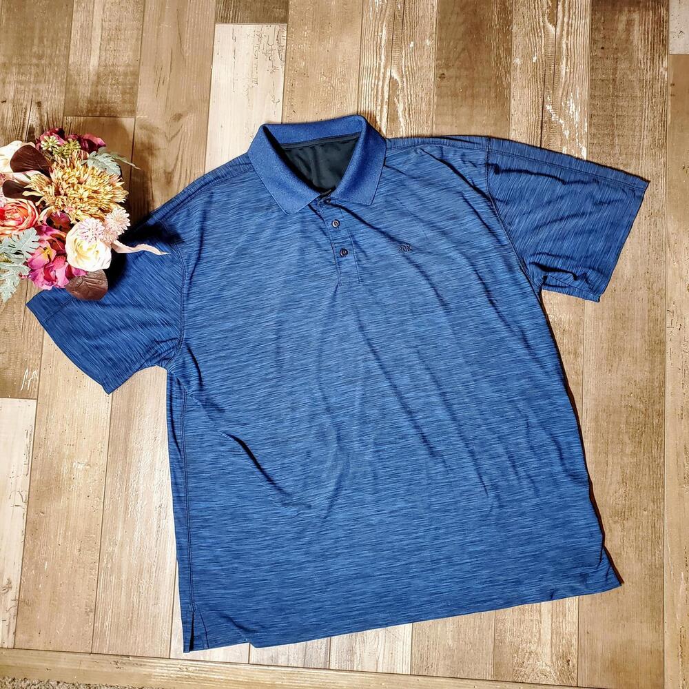 Wrangler Men's Dark Blue 20X Advanced Comfort Short Sleeve Performance Polo